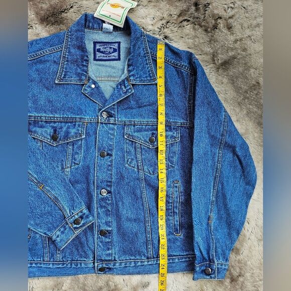 Hard Rock Cafe Guitars Denim Jacket Button Front Jean Embroidered M Unisex - Picture 10 of 13